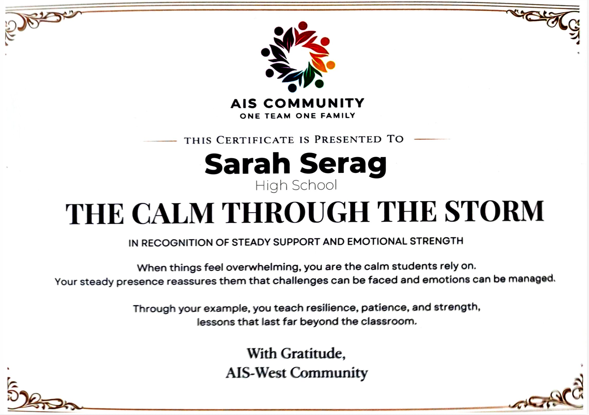The Calm Through the Storm