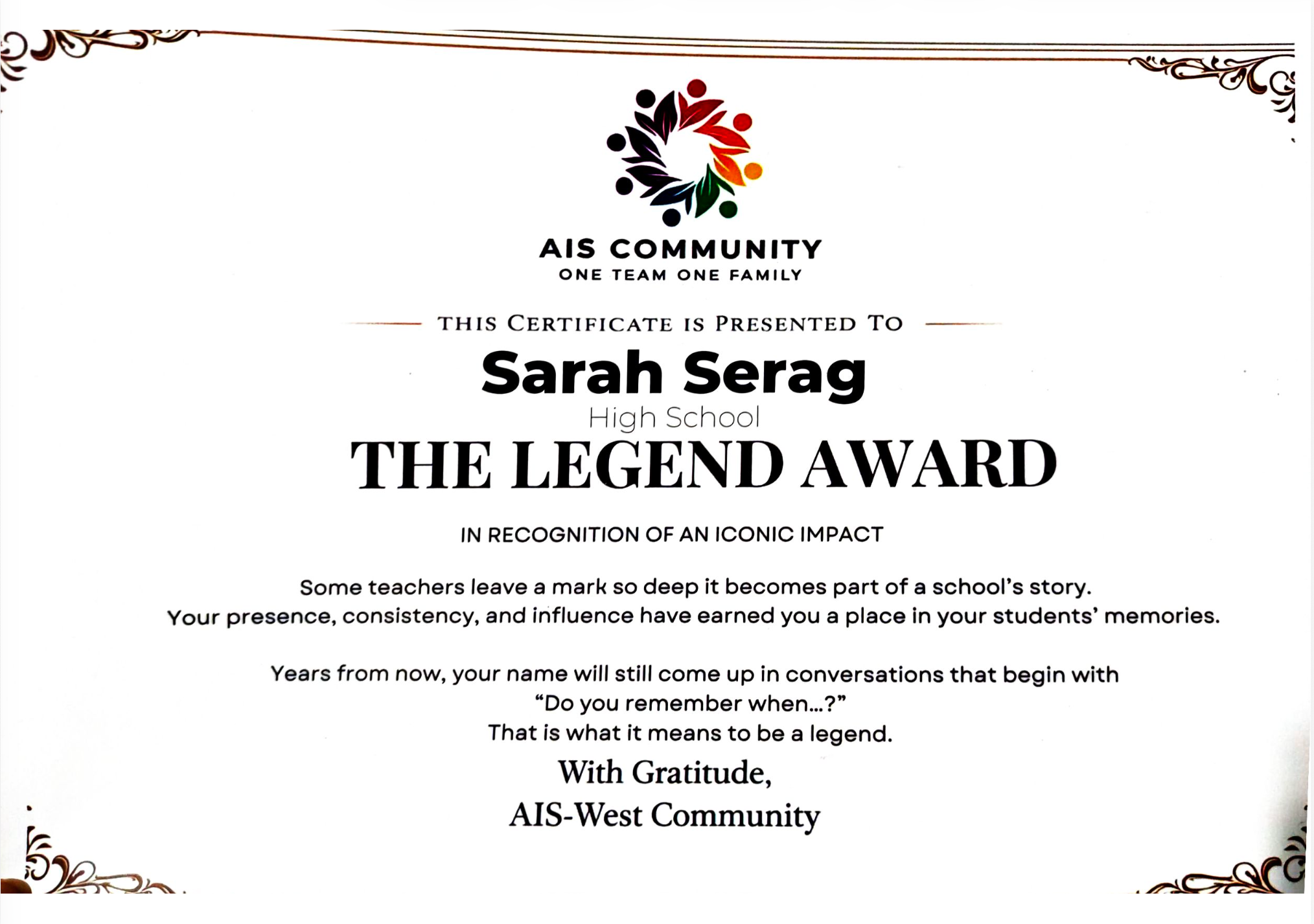 The Legend Award
